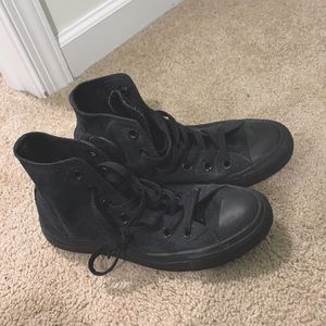 All Black Hightop Converse